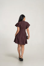 Load image into Gallery viewer, Pinning You Short Sleeve Mini Dress - Coffee
