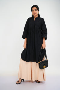 Liza Midi Dress -  Black