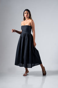 Mae Strapless Dress - Black
