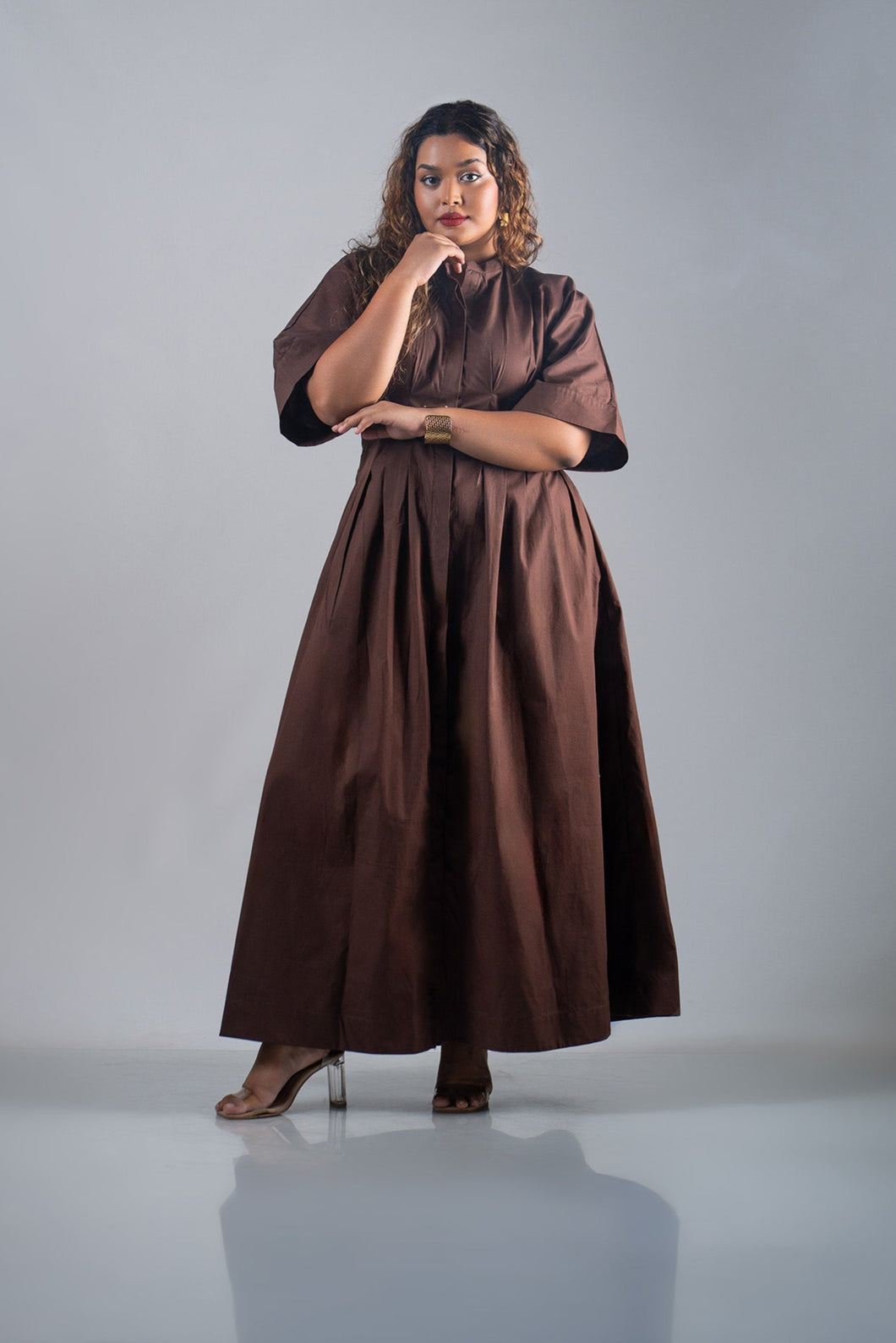 Pinning You Maxi Dress - Chocolate