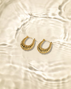 18K Plated Ocean Mini Hoop Earring