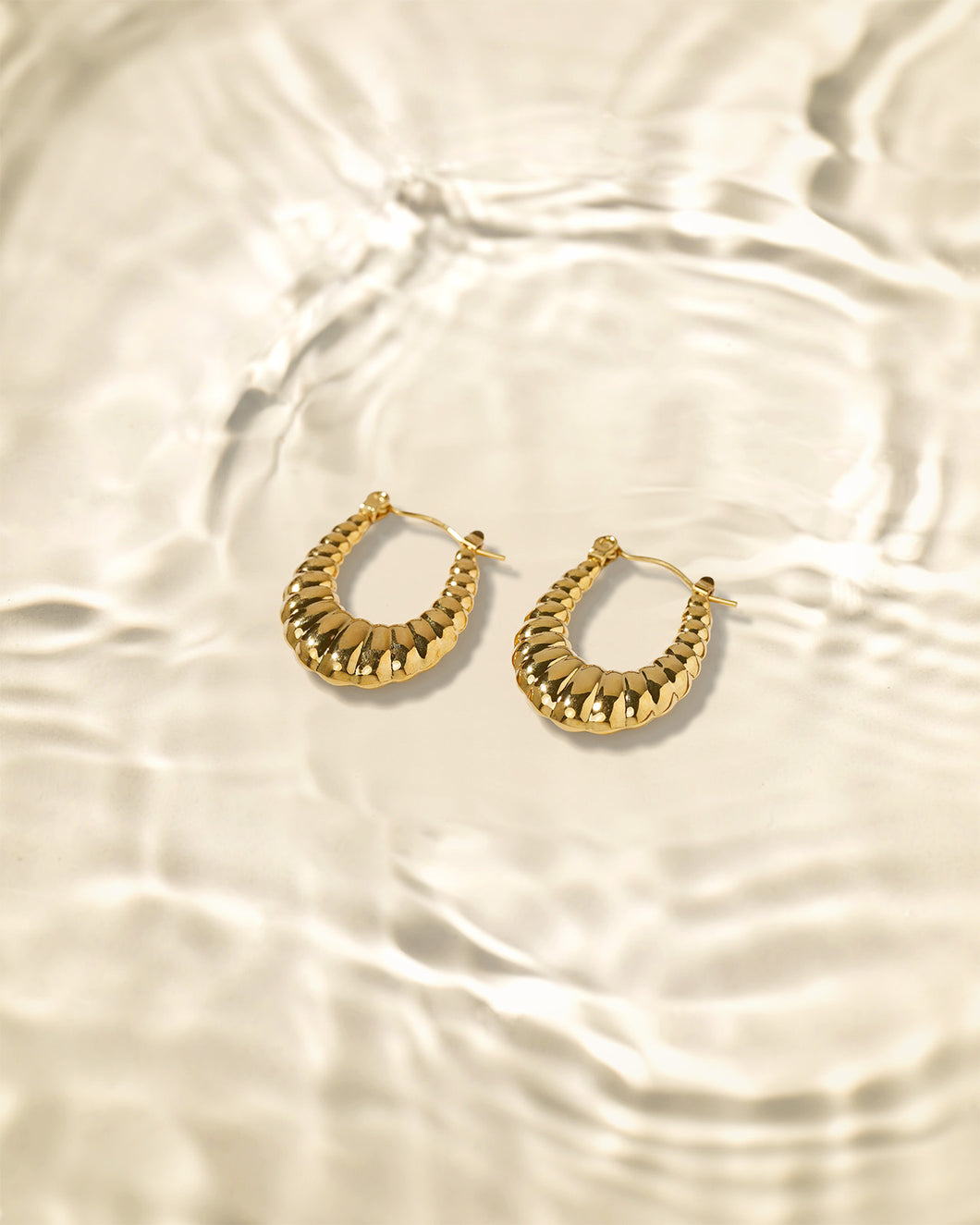 18K Plated Ocean Mini Hoop Earring