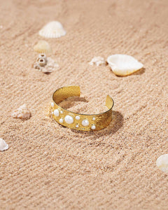 18K Plated Sienna Pearl Cuff