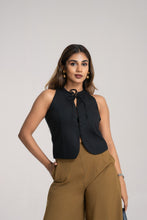 Load image into Gallery viewer, Dolce Tie Waist Coat -Black
