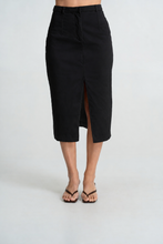Load image into Gallery viewer, Juliana Midi Skirt - Black
