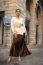 Load image into Gallery viewer, Jovie Bias Maxi Skirt - Chocolate
