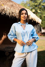 Load image into Gallery viewer, Yara Balloon Sleeve Shirt - Aurudu Sky
