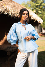 Load image into Gallery viewer, Yara Balloon Sleeve Shirt - Aurudu Sky

