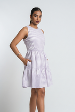 Load image into Gallery viewer, High Neck Signature Mini Tirered Dress - Lavenderline
