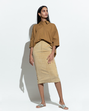 Load image into Gallery viewer, Corduroy Pencil Skirt - Beige
