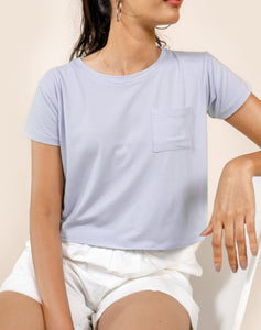 Oversized Crew Crop - Baby Blue