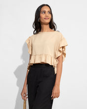 Load image into Gallery viewer, Day Ruffled Top - Khaki

