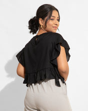 Load image into Gallery viewer, Day Ruffled Top - Black
