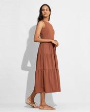 Load image into Gallery viewer, High Neck Signature Tiered Dress - Walnut
