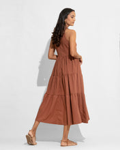 Load image into Gallery viewer, High Neck Signature Tiered Dress - Walnut
