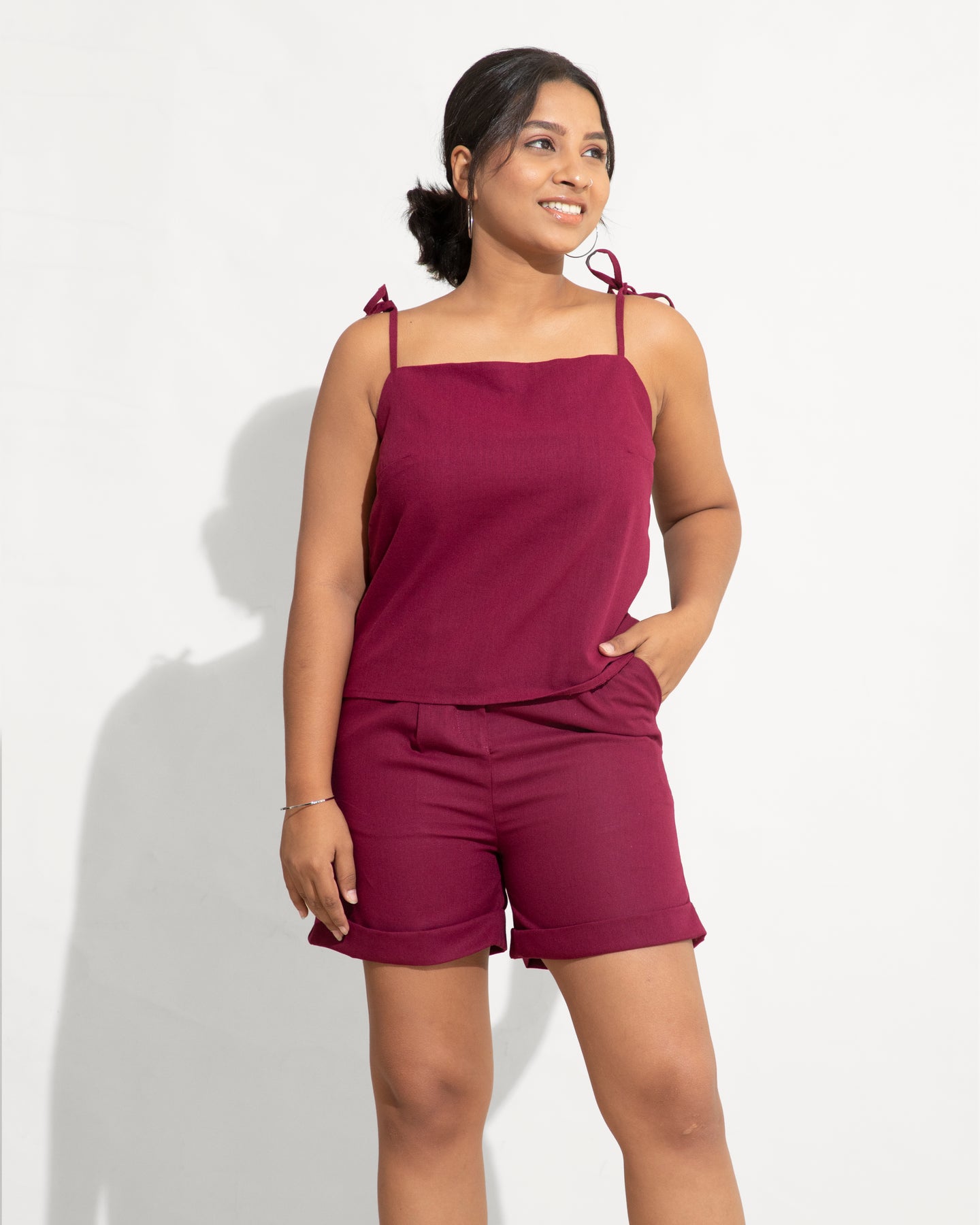 Summer Oxford Short - Burgundy