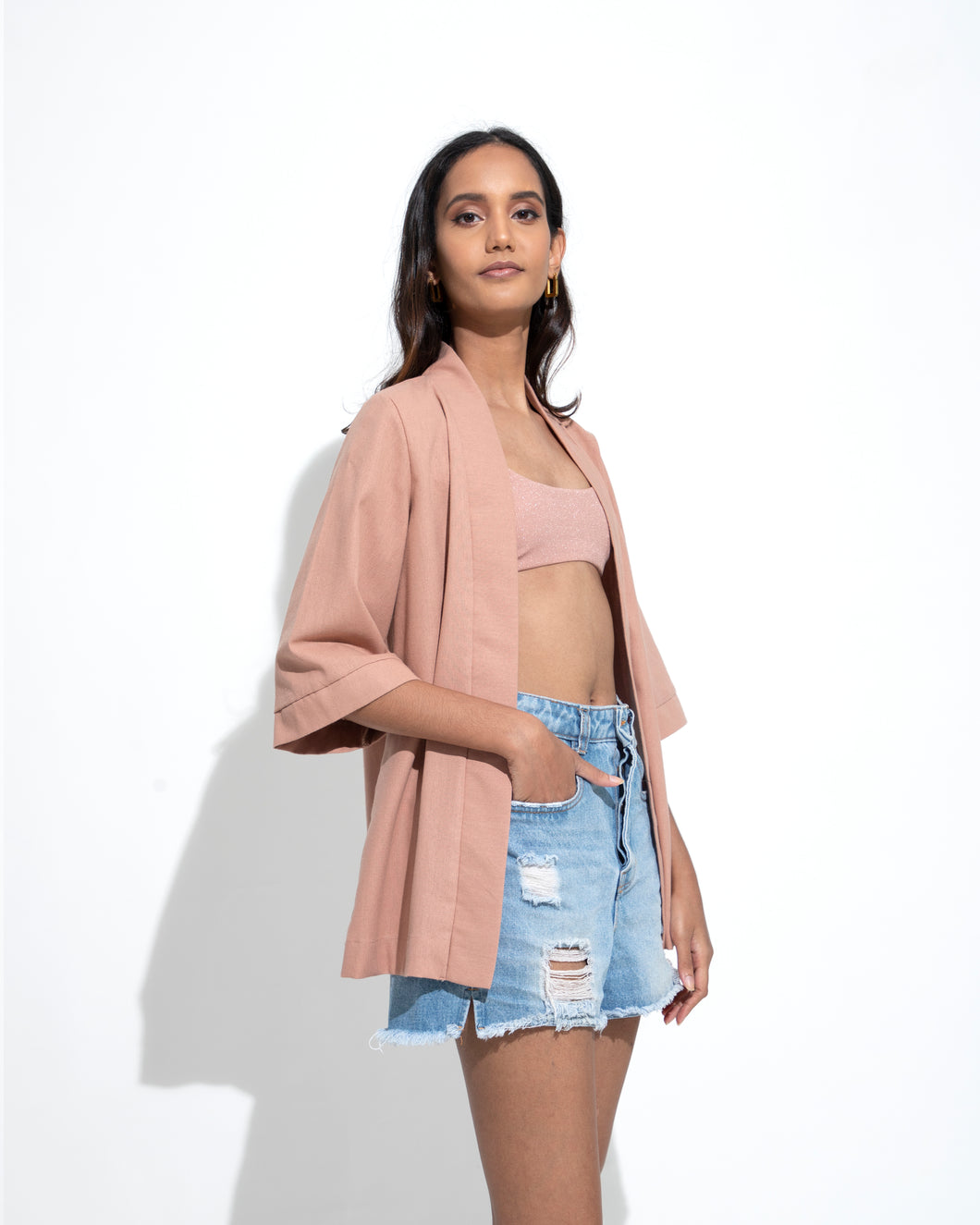 Summer Mini Cardigan - Coral
