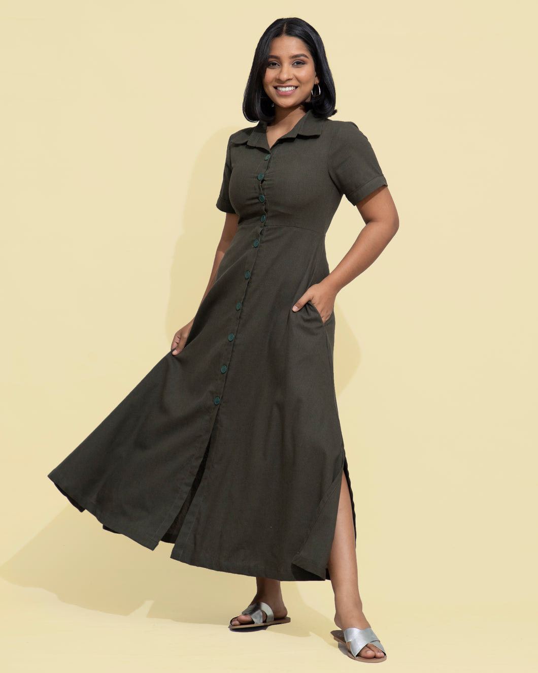 Summer Day Midi - Olive