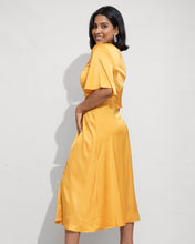 Load image into Gallery viewer, Eve Wrap Midi Dress - Mustard
