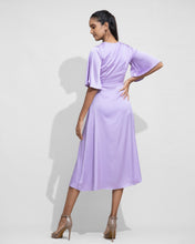 Load image into Gallery viewer, Eve Wrap Midi Dress - Purple
