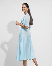 Load image into Gallery viewer, Eve Wrap Midi Dress - Baby Blue
