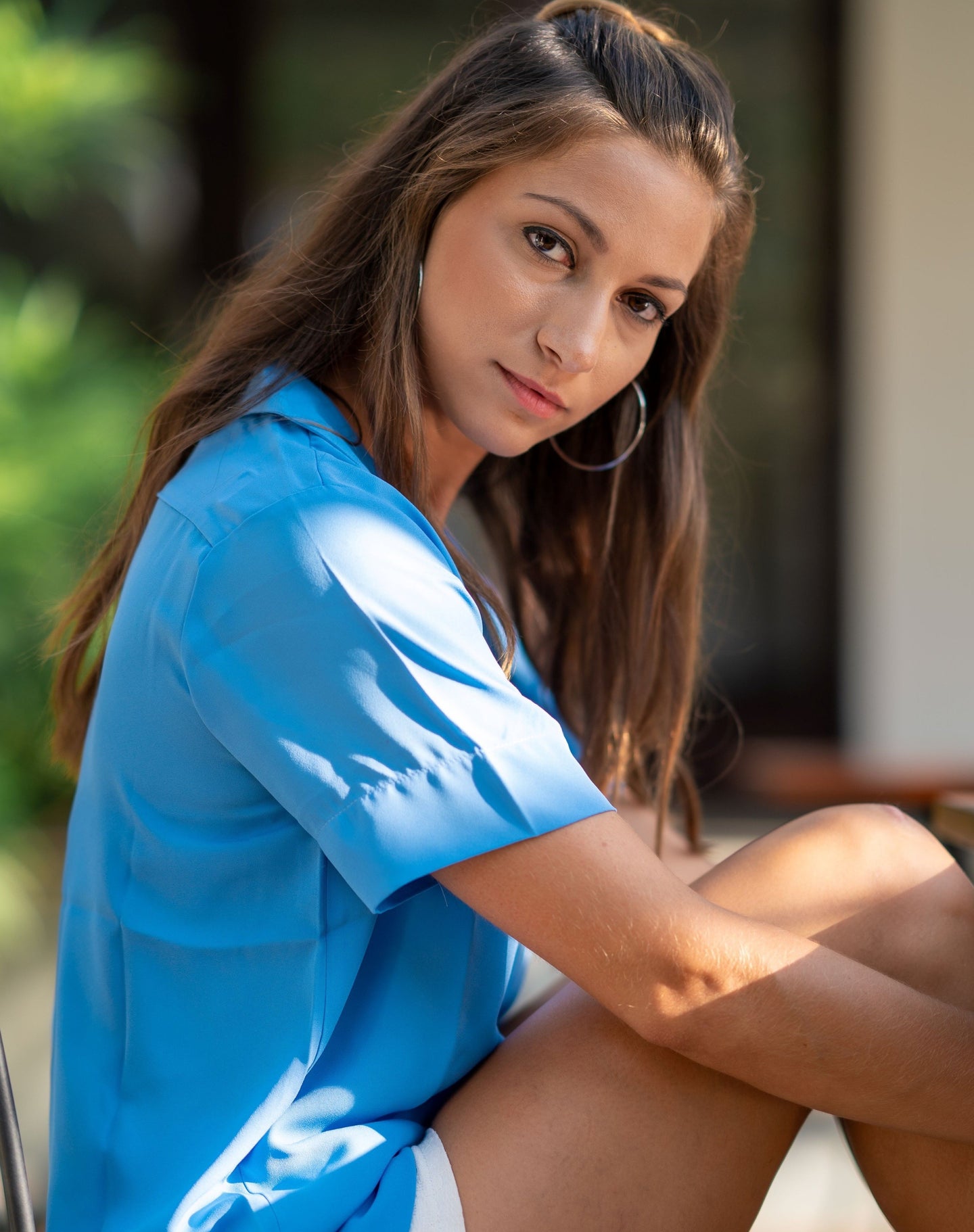 Day Top Silk - Blue