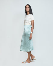 Load image into Gallery viewer, Satin Midi Skirt - Mint
