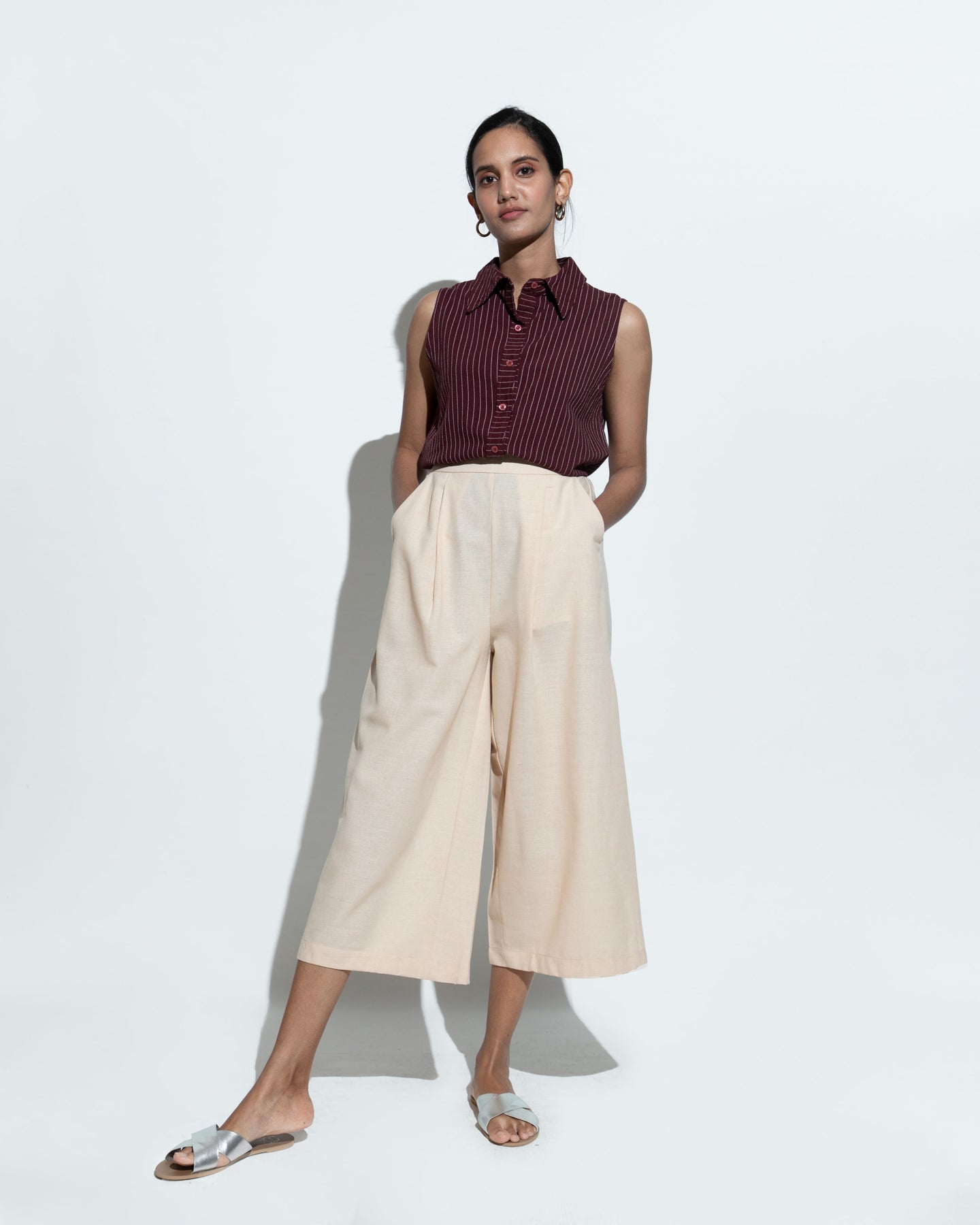 Summer Sway Culotte - Bone