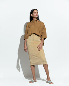 Oversized Short Sleeve Shirt - Olive