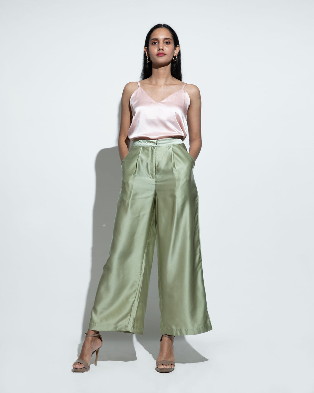 Satin Pant - Mint