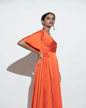 Load image into Gallery viewer, Maxi Wrap Dress - Orange
