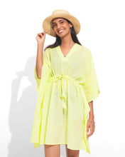 Load image into Gallery viewer, Cotton Mini Kaftan - Lime
