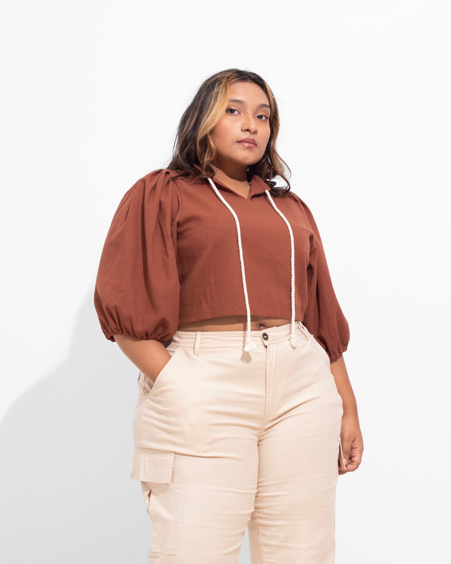 Summer Swirl crop - Walnut