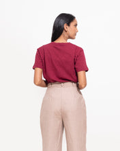 Load image into Gallery viewer, Cotton V-neck - Wine
