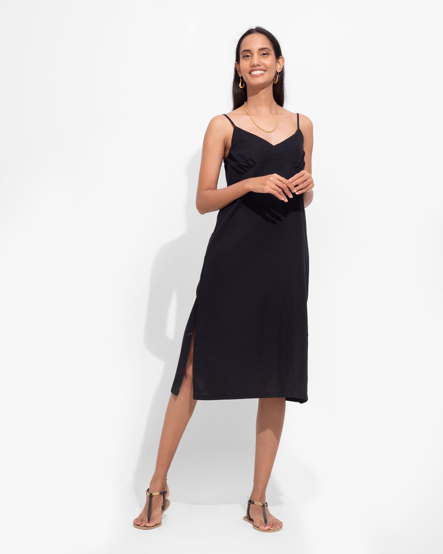 Gabriella Slip Dress - Black