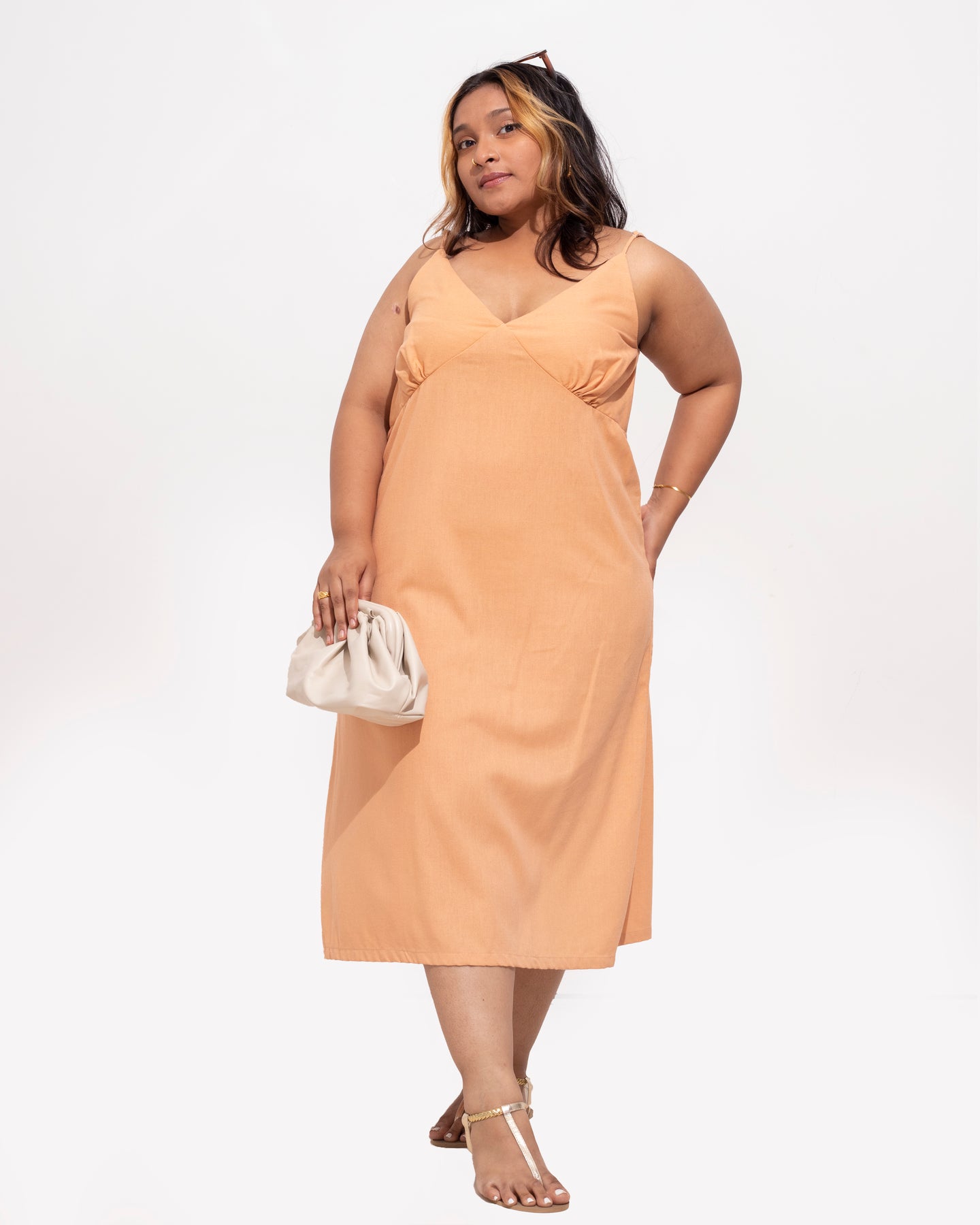 Gabriella Slip Dress - Apricot