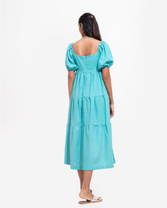 Tiered Dress With Sleeves - Tiffany