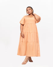 Load image into Gallery viewer, Tiered Dress With Sleeves - Apricot
