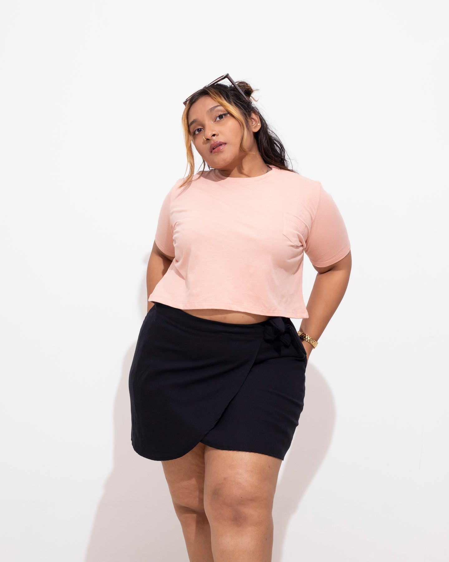 Oversized Crop T-shirt - Quartz
