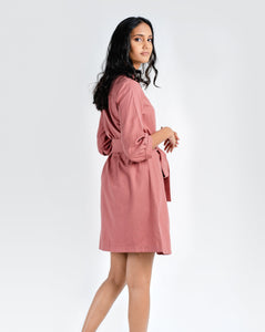 Day Shirt Dress Mini - Coral