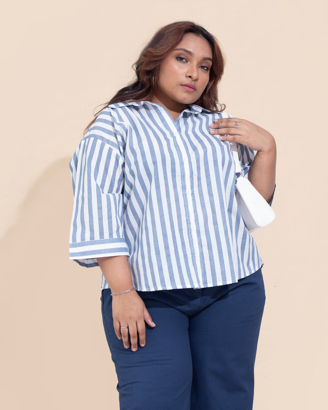 Oversized Stripe Shirt - Yale