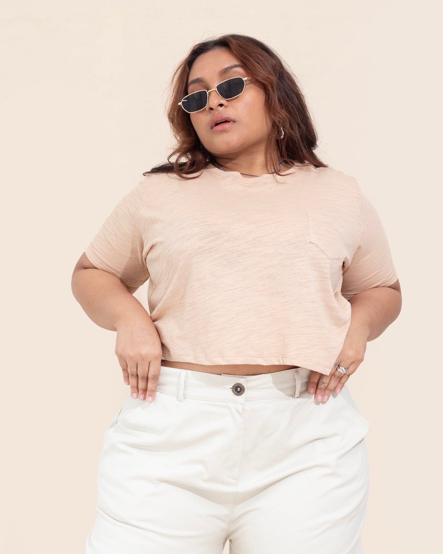 Oversized Crew Crop - Biscotte