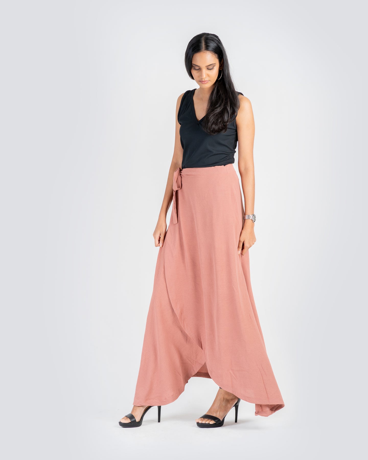 Maxi Wrap Skirt - Coral