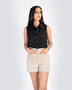 Sleeveless Shirt - Black