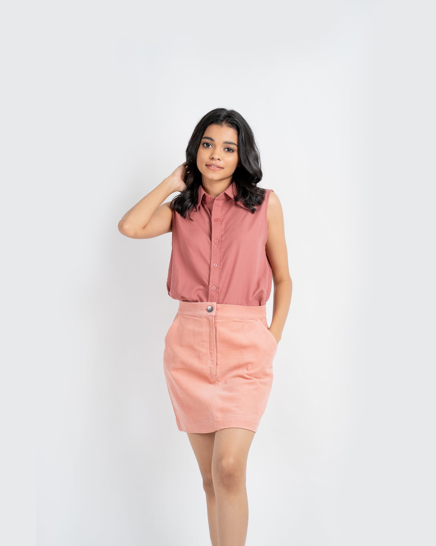 Sleeveless Shirt - Coral