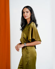 Load image into Gallery viewer, Satin Jumpsuit - Olive
