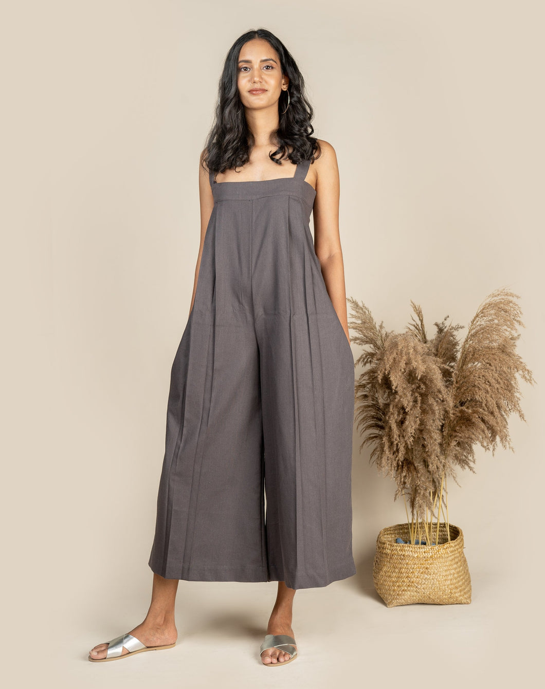 Summer Flow Jumpsuit - Charcoal