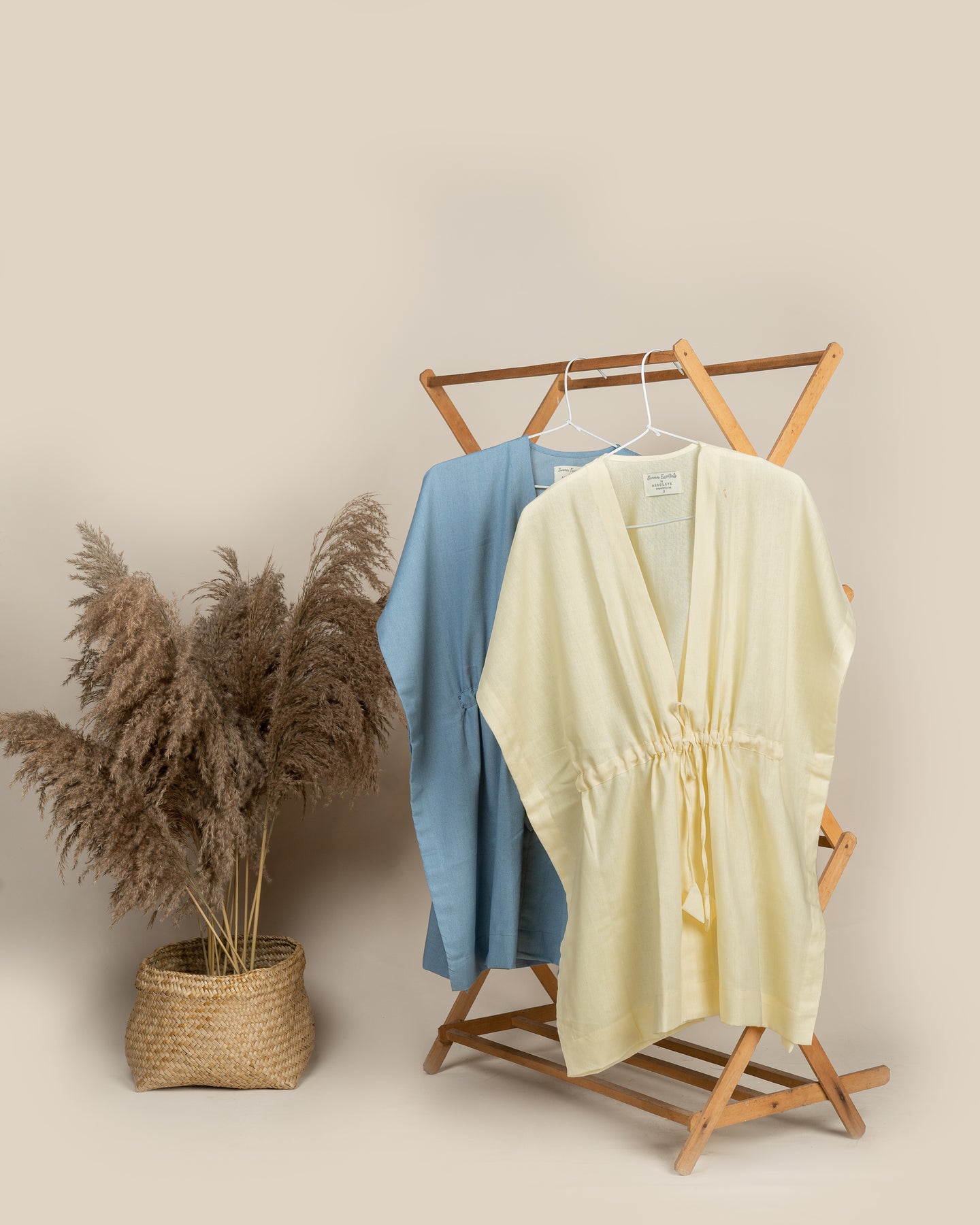 Linen Mini Kaftan - Baby Yellow