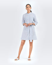 Load image into Gallery viewer, Day Shirt Dress Mini - Blue Stripes
