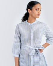 Load image into Gallery viewer, Day Shirt Dress Mini - Blue Stripes
